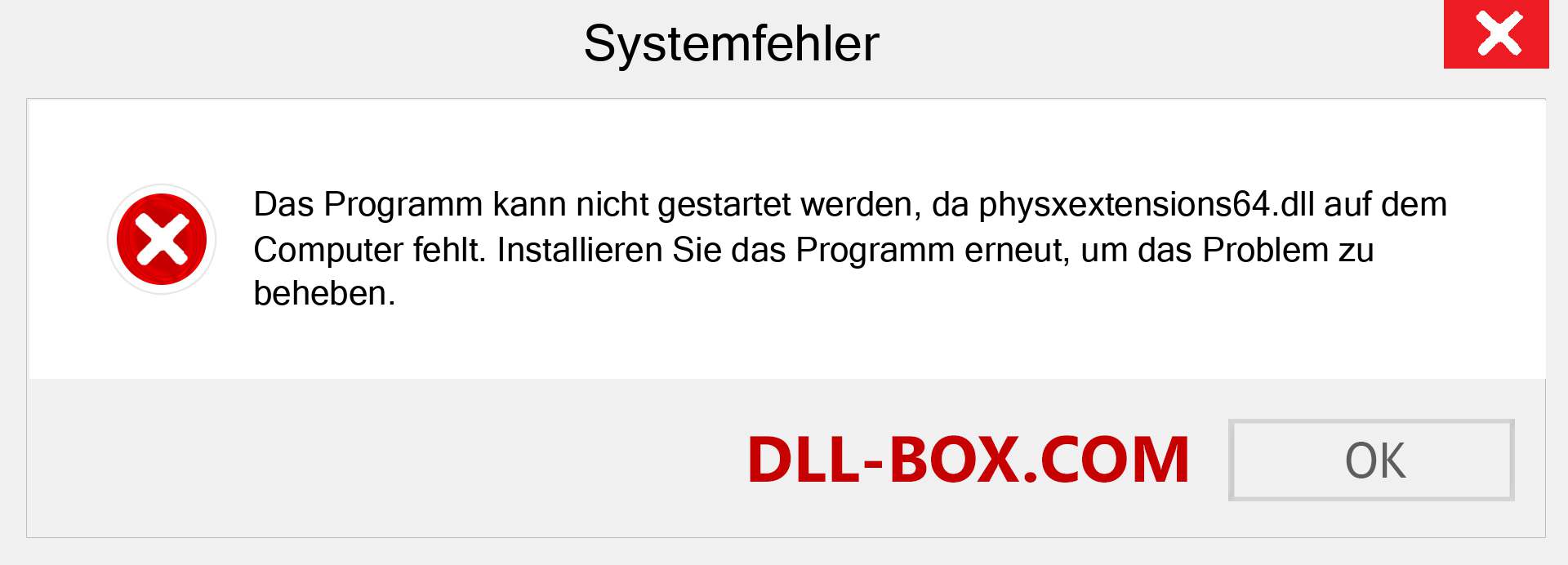 physxextensions64.dll-Datei fehlt?. Download für Windows 7, 8, 10 - Fix physxextensions64 dll Missing Error unter Windows, Fotos, Bildern